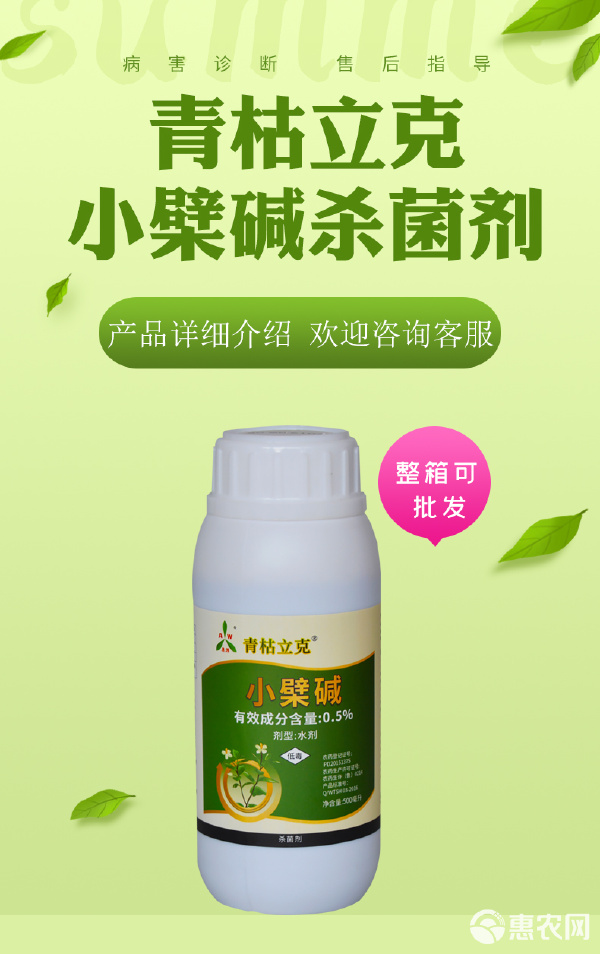 小檗碱 杀菌剂青枯立克有机农药番茄青枯病枯萎根腐猝倒病中药